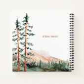 Rustic Mountain Landscape Pine Trees Livre d'or (Dos)