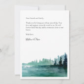 Rustic Mountain Mariage Carte de remerciements pho (Dos)