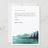 Rustic Mountain Mariage Carte de remerciements pho (Dos)