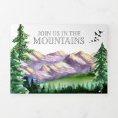 Rustic Mountain Mariage Invitation Tri-Fold (Page de couverture)