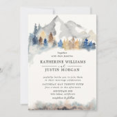 Rustic Mountain Mariage Photo Invitation (Devant)