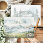 Rustic Mountain Natuur bruiloft Dank u Bedankkaart