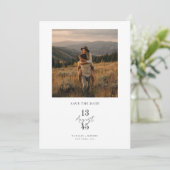 Rustic Mountain Photo Wedding Save the Date (Debout devant)