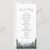 Rustic Mountain Pine Tree Wedding Programme (Dos)