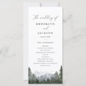 Rustic Mountain Pine Tree Wedding Programme (Devant)