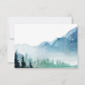 Rustic Mountain Pine Trees Wedding RSVP Kaart (Achterkant)