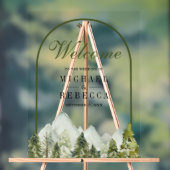 Rustic Mountain Pine Trees Wedding Welcome (Neutre)