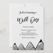 Rustic Mountain premier anniversaire invitation Wi (Devant)