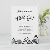 Rustic Mountain premier anniversaire invitation Wi (Debout devant)