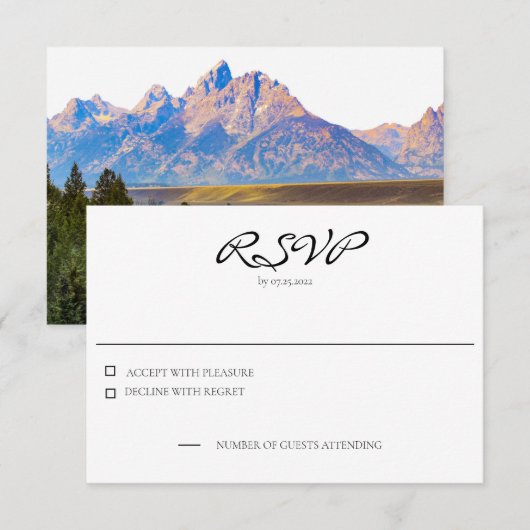 Rustic Mountain Response Kaart (Voorkant / Achterkant)