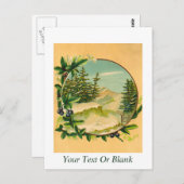 Rustic Mountain Scene Briefkaart (Voorkant / Achterkant)