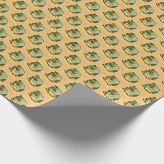 Rustic Mountain Scene Cadeaupapier (Hoek)