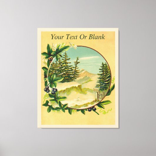 Rustic Mountain Scene Canvas Afdruk (Voorkant)