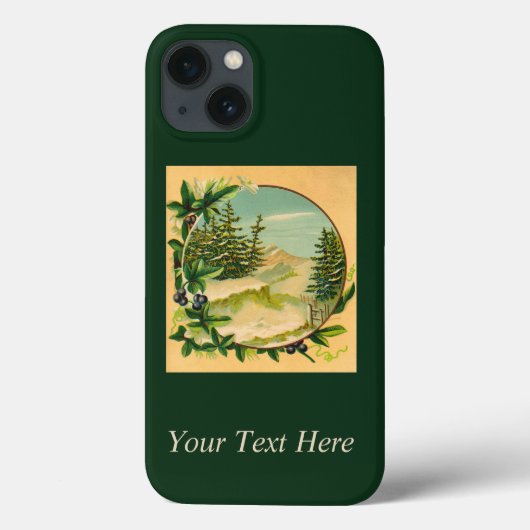 Rustic Mountain Scene Hoesje-Mate iPhone Case (Achterkant)