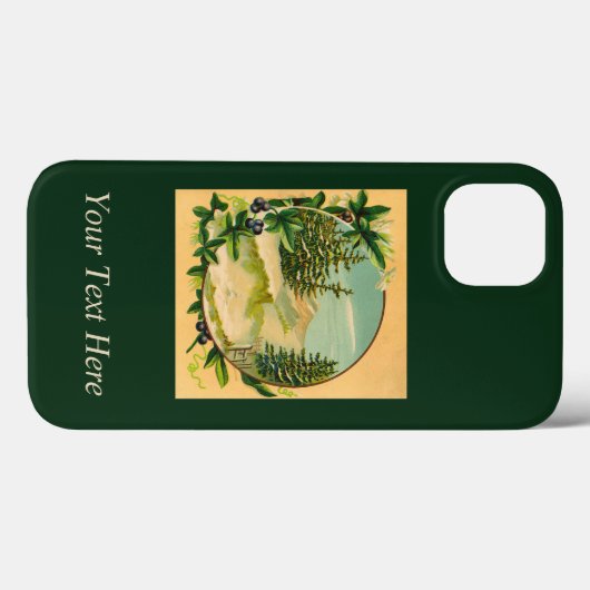 Rustic Mountain Scene Hoesje-Mate iPhone Case (Achterkant (horizontaal))