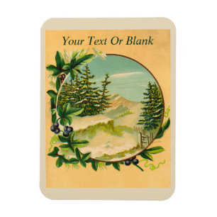 Rustic Mountain Scene Magneet