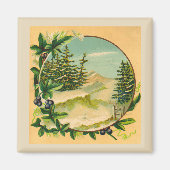 Rustic Mountain Scene Magneet (Voorkant)