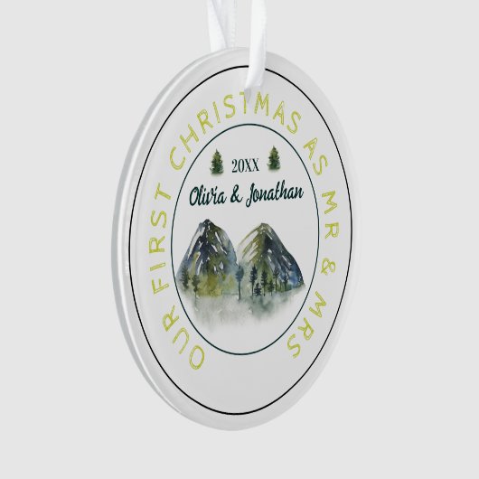 Rustic Mountain Tree Premier Noël En Tant Que M &  (devant)