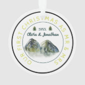 Rustic Mountain Tree Premier Noël En Tant Que M &  (dos)