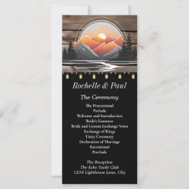 Rustic Mountain Valley Forest zonsondergang bruilo