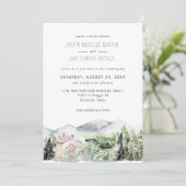 Rustic Mountain Vineyard | Uitnodiging tot weddens (Staand voorkant)