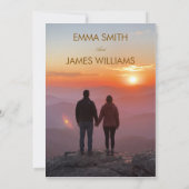  Rustic mountain watercolor  Wedding Invitation  (Dos)