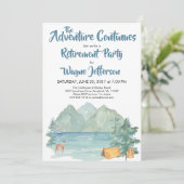 Rustic Mountain Waterverf Adventure Retirement Kaart (Staand voorkant)