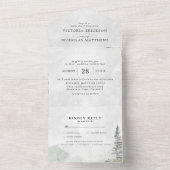 Rustic Mountain Wedding All in One Wedding Invite All In One Uitnodiging (Binnen)