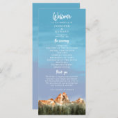 Rustic Mountain Wedding Ceremony Program Programma (Voorkant / Achterkant)