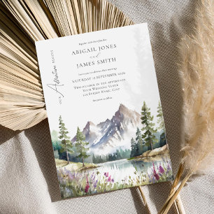 Rustic Mountain Wedding Kaart
