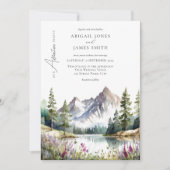 Rustic Mountain Wedding Kaart (Voorkant)