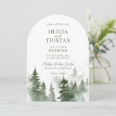 Rustic Mountain Wedding Kaart (Staand voorkant)