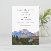 Rustic Mountain Wedding Save the Date (Staand voorkant)