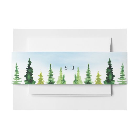 Rustic Mountain Wedding Uitnodigingen Wikkel (Voorkant Voorbeeld)