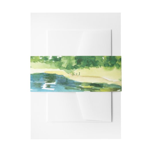 Rustic Mountain Wedding Uitnodigingen Wikkel (Voorkant Voorbeeld)