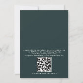 Rustic Mountain Wildflower Boho QR code Wedding Kaart (Achterkant)