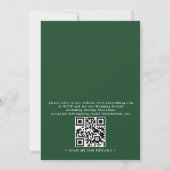 Rustic Mountain Wildflower Boho QR Code Wedding Kaart (Achterkant)