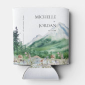 Rustic Mountain Wildflower | Boho Wedding Blikjeskoeler (Achterkant)