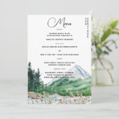 Rustic Mountain Wildflower | Boho Wedding Menu (Staand voorkant)