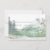Rustic Mountain Wildflower | Boho Wedding RSVP (Voorkant)