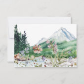 Rustic Mountain Wildflower | Boho Wedding RSVP Kaartje (Achterkant)