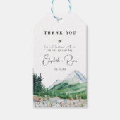 Rustic Mountain Wildflower | Weddenschap Hartelijk Cadeaulabel (Voorkant)
