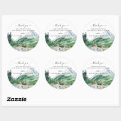 Rustic Mountain Wildflower | Weddenschap Ronde Sticker (Vel)