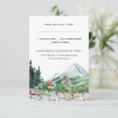 Rustic Mountain Wildflower | Weddenschap RSVP Aankondiging (Staand voorkant)