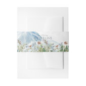 Rustic Mountain Wildflower | Weddenschapsmonogram Uitnodigingen Wikkel (Voorkant Voorbeeld)