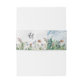 Rustic Mountain Wildflower | Weddenschapsmonogram Uitnodigingen Wikkel (Achterkant Voorbeeld)