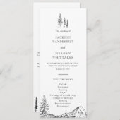 Rustic Mountain Woodland Wedding Programme (Devant / Derrière)