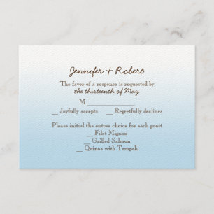 Rustic Mountain Zipline Wedding Response Card RSVP Kaartje