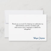 Rustic Mountains Adventure 50th Birthday Hartelijk Bedankkaart (Achterkant)