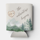 Rustic Mountains Adventure begint met weddenschap Blikjeskoeler (Achterkant)